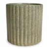 Azalea Ribbed Plant Pot - Speckled Green Stone