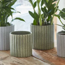 Azalea Ribbed Plant Pot - Speckled Green Stone 15 Azalea Ribbed Plant Pot - Speckled Green Stone -Outlet The Ever Sprout Store Azalea Ribbed Plant Pot Speckled Green Stone 2