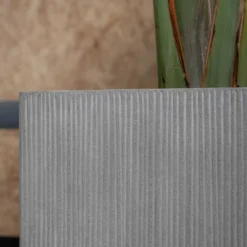 Block Planter - Ridged Cement -Outlet The Ever Sprout Store Block Planter Ridged Cement3