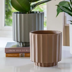 Bourton Scalloped Plant Pot - Clay 9 Bourton Scalloped Plant Pot - Clay -Outlet The Ever Sprout Store Bourton Scalloped Plant Pot Clay 16 x 16cm