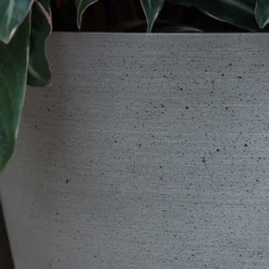 Bucket Refined Planter - Clouded Grey -Outlet The Ever Sprout Store Bucket Refined Planter Clouded Grey Textured Sandstone