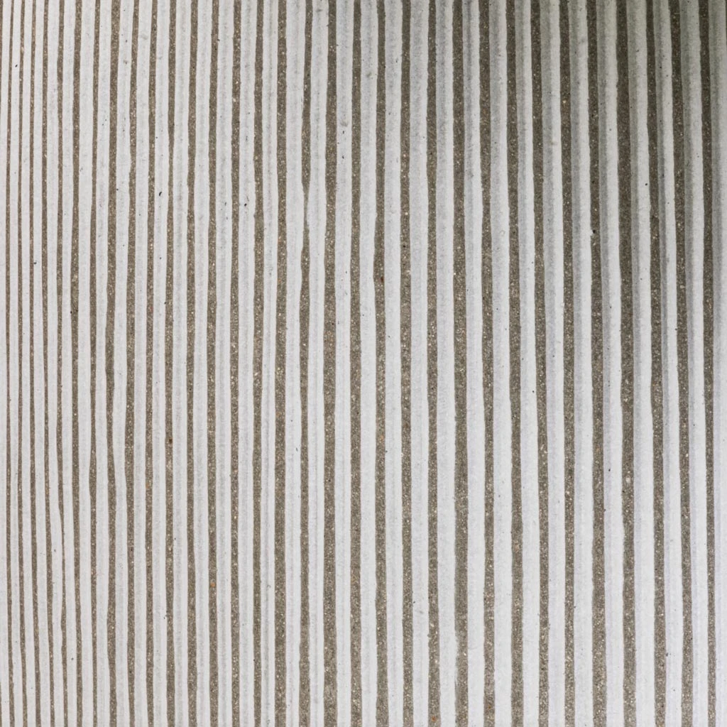 Tall Harith Plant Pot - Ridged White Stripe 6 Tall Harith Plant Pot - Ridged White Stripe - Image 6