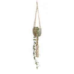 Macrame Hanging Plant Pot -Outlet The Ever Sprout Store Ceropegia woodii String of Hearts 10x20cm Macrame Hanging Plant Pot 12x10cm 2 5060628a 2d2e 4eae 852d 2589e83c0a60