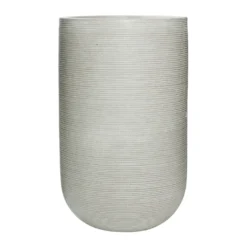 Cody Plant Vase - Ridged Cement -Outlet The Ever Sprout Store Cody Plant Vase Ridged Cement 42x70cm
