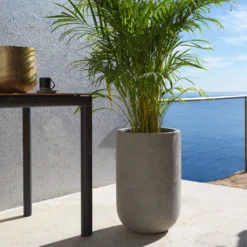 Cody Plant Vase - Ridged Dark Grey -Outlet The Ever Sprout Store CodyPlantVase RidgedDarkGrey 2