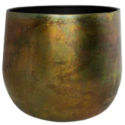 Elisa Metal Plant Pots - Set Of 3 - Vintage Green -Outlet The Ever Sprout Store Elisa Metal Plant Pots Set of 3 Vintage Green Single