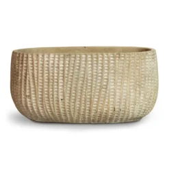 Feico Oval Plant Bowl - Mint Grey