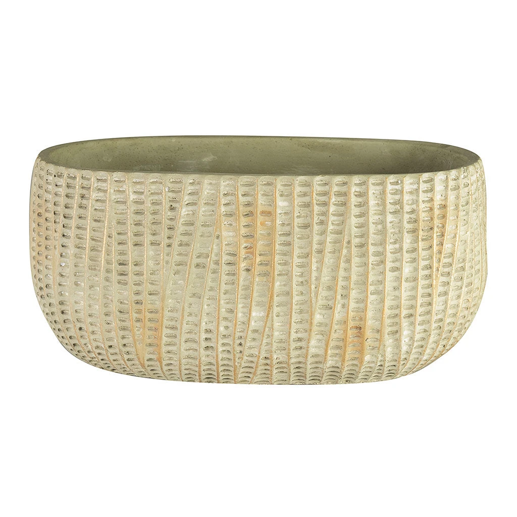 Feico Oval Plant Bowl - Mint Grey 4 Feico Oval Plant Bowl - Mint Grey - Image 4