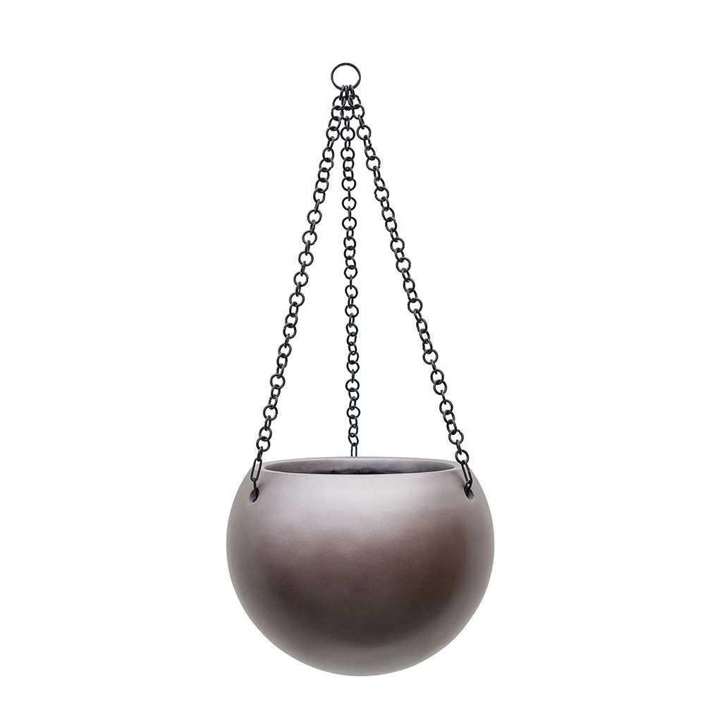 Gradient Hanging Plant Globe - Matt Coffee 1 Gradient Hanging Plant Globe - Matt Coffee