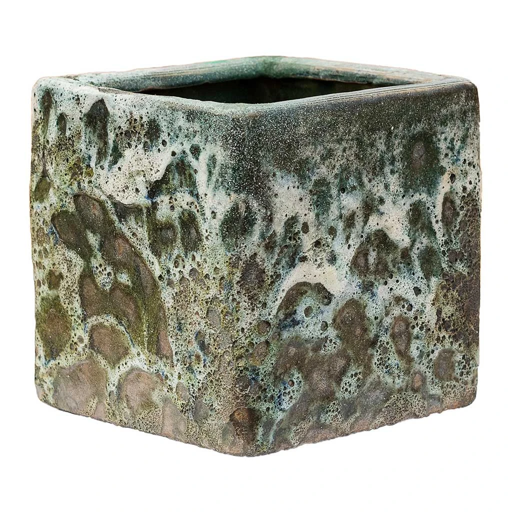 Lava Cube Relic Planter - Jade 1 Lava Cube Relic Planter - Jade