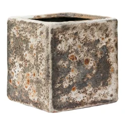 Lava Cube Relic Planter - Rust -Outlet The Ever Sprout Store Lava Cube Relic Planter Rust Small