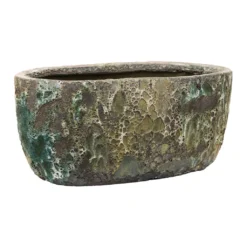 Lava Oval Relic Plant Bowl - Jade -Outlet The Ever Sprout Store Lava Oval Relic Plant Bowl Jade 38x24x19cm