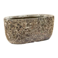 Lava Oval Relic Plant Bowl - Rust