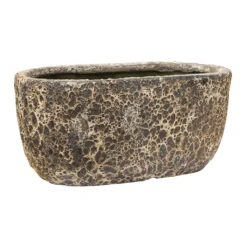 Lava Oval Relic Plant Bowl - Rust -Outlet The Ever Sprout Store Lava Oval Relic Plant Bowl Rust 38x24x19cm