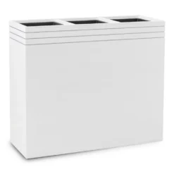 Line-Up Rectangle Planter - Matt White 10 Line-Up Rectangle Planter - Matt White -Outlet The Ever Sprout Store Line Up Rectangle Planter Matt White 88x30x75cm
