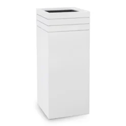 Line-Up Tall Square Planter - Matt White