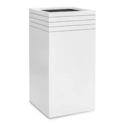 Line-Up Tall Square Planter - Matt White 7 Line-Up Tall Square Planter - Matt White -Outlet The Ever Sprout Store Line Up Tall Square Planter Matt White 38x38x75cm