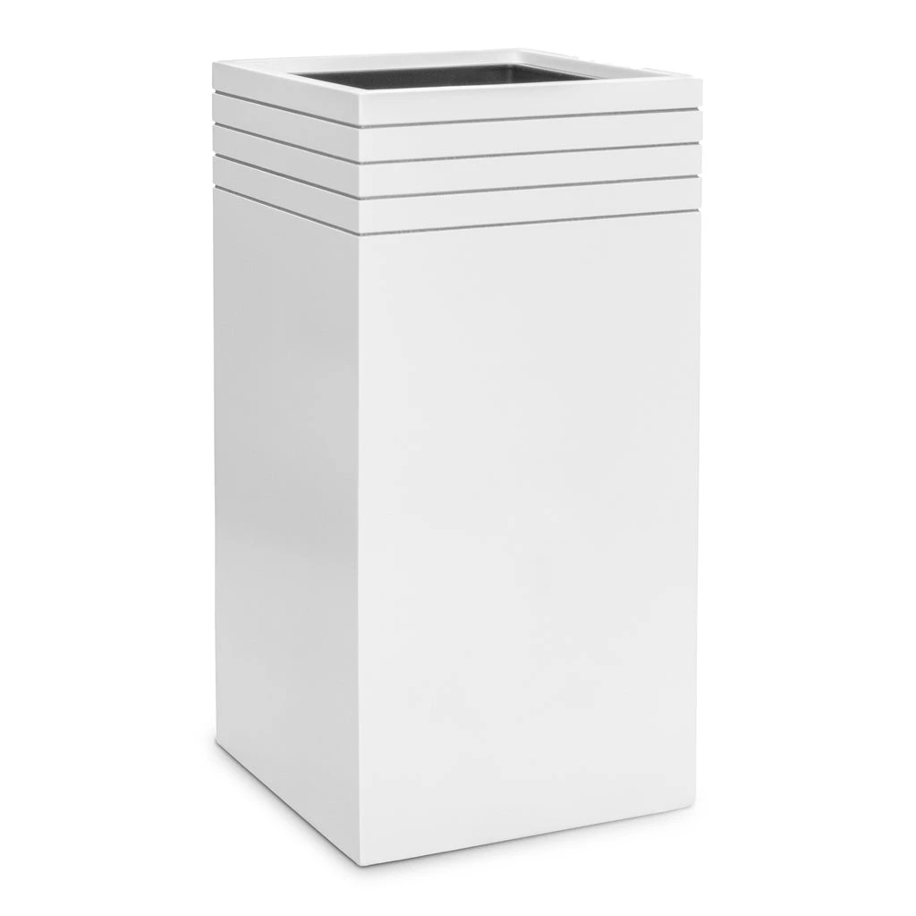 Line-Up Tall Square Planter - Matt White 3 Line-Up Tall Square Planter - Matt White - Image 3