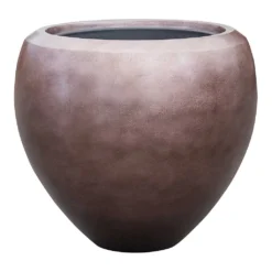 Metallic Couple Plant Pot - Matt Coffee