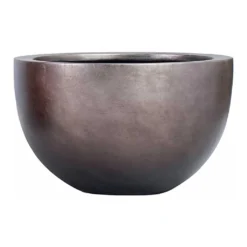 Metallic Plant Bowl - Matt Coffee