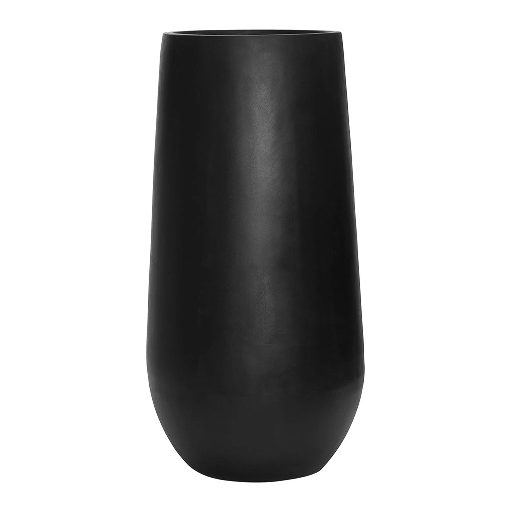Nax Natural Tall Planter - Black 1 Nax Natural Tall Planter - Black
