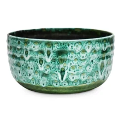 Ocean Glaze Plant Bowl - Emerald