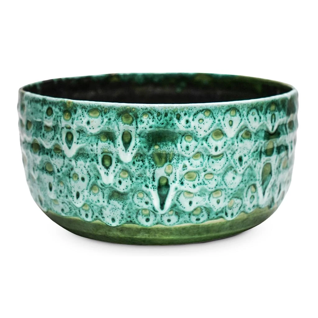 Ocean Glaze Plant Bowl - Emerald 1 Ocean Glaze Plant Bowl - Emerald
