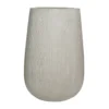 Patt High Plant Vase - Ridged Cement