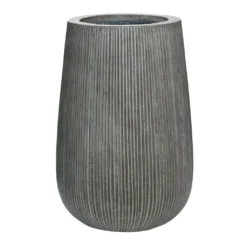 Outlet The Ever Sprout Store 39 Patt High Plant Vase - Ridged Dark Grey