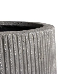 Patt High Plant Vase - Ridged Dark Grey 19 Patt High Plant Vase - Ridged Dark Grey -Outlet The Ever Sprout Store Patt High Plant Vase Ridged Dark Grey SWATCH 1