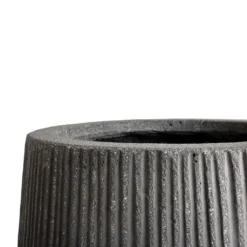 Patt High Plant Vase - Ridged Dark Grey 20 Patt High Plant Vase - Ridged Dark Grey -Outlet The Ever Sprout Store Patt High Plant Vase Ridged Dark Grey SWATCH 2