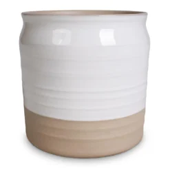 Puro Ripple Plant Pot - White -Outlet The Ever Sprout Store Puro Ripple Plant Pot White 21x19cm 2
