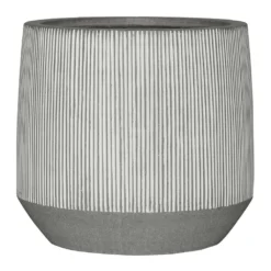 Harith Plant Pot - Ridged White Stripe