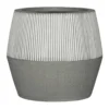 Harley Plant Pot - Ridged White Stripe