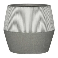 Harley Plant Pot - Ridged White Stripe