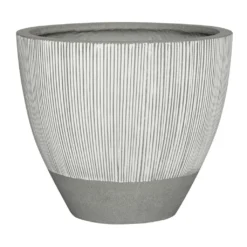 Jesslyn Plant Pot - Ridged White Stripe