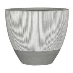 Jesslyn Plant Pot - Ridged White Stripe 14 Jesslyn Plant Pot - Ridged White Stripe -Outlet The Ever Sprout Store Ridged Jesslyn Plant Pot White Stripe 51x43cm