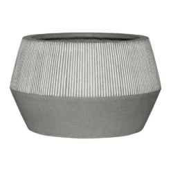 Low Harley Plant Pot - Ridged White Stripe