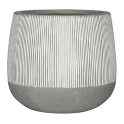 Pax Plant Pot - Ridged White Stripe