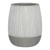 Perry Plant Pot - Ridged White Stripe