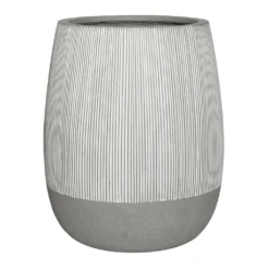 Perry Plant Pot - Ridged White Stripe -Outlet The Ever Sprout Store Ridged Perry Plant Pot White stripe 54x60cm